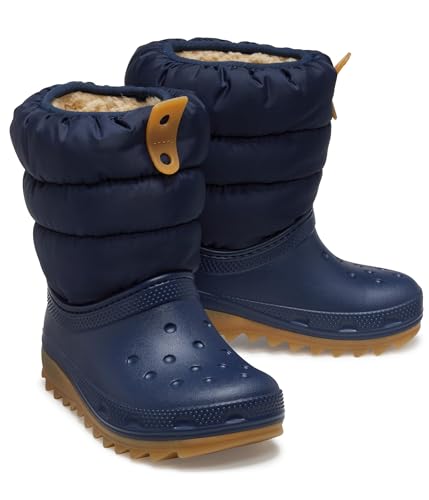 Crocs Classic Neo Puff Boot K Mode-Stiefel, Marineblau Gum, 33 EU von Crocs