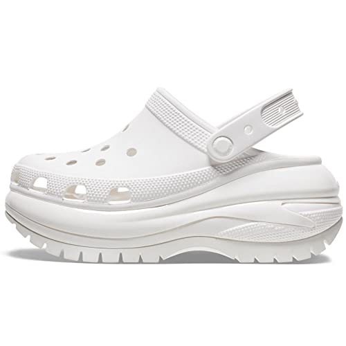 Crocs Klassische Mega Crush Plateauschuhe für Damen, Weiß, weiß, 42.5 EU von Crocs