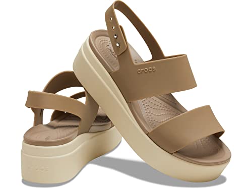 Crocs Damen Brooklyn Low Wedge Sandalen, Khaki Bone, 38/39 EU von Crocs