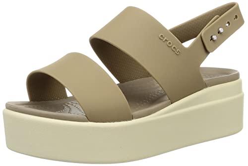 Crocs Damen Brooklyn Low Wedge Sandalen, Khaki Bone, 39/40 EU von Crocs