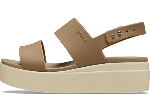 Crocs Damen Brooklyn Low Wedge Sandalen, Khaki Bone, 38/39 EU von Crocs