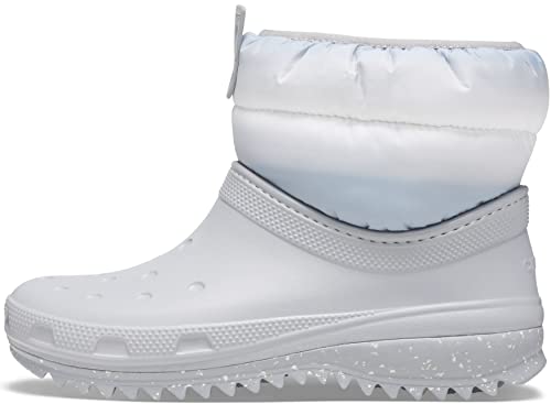 Crocs Damen Classic Neo Puff Shorty Boot W Snow, Hellgrau-weiß, 36/37 EU von Crocs