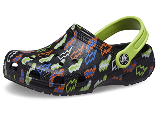 Crocs Kinder Sandale schwarz/hellgrün/orange/blau C12 von Crocs