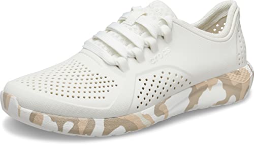 Crocs Literide Pacer Damen-Sneaker mit Schnürung, Camo/Fast White, 7 von Crocs