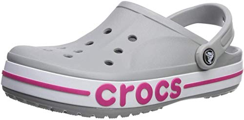 Crocs Unisex Adult Bayaband Clog, Light Grey/Candy Pink, 37/38 EU von Crocs