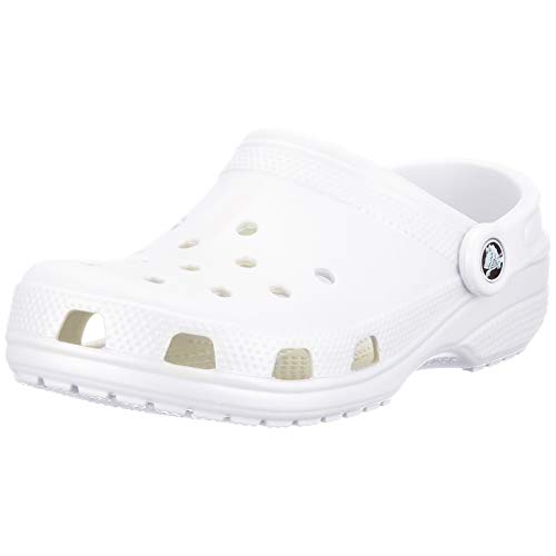 Crocs Unisex Classic Clog,White,37/38 EU + Jibbitz-Schuhanstecker 5er-Set | Individualisieren Sie Ihre mit Jibbitz Happy Candy One-Size von Crocs