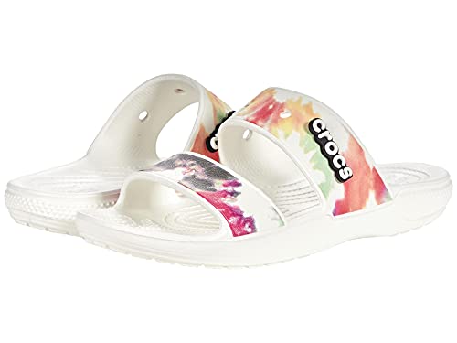 Crocs Unisex Classic Tie-Dye Graphic Sandalen, White Multi, 42/43 EU von Crocs