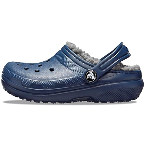 Crocs Unisex Kinder Classic Lined Clog K, Marineblau, Anthrazit, 29/30 EU von Crocs