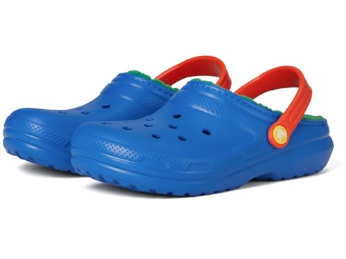 Crocs Unisex Kinder Classic Lined Clog K Holzschuh, Blue Bolt Multi von Crocs