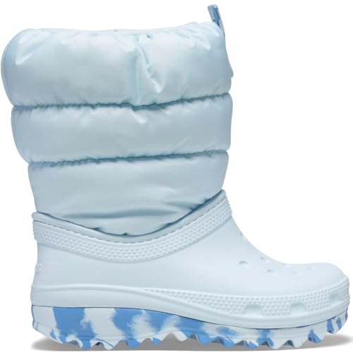 Crocs Unisex Kinder Classic Neo Puff Boot K Schneestiefel, Mineral Blue, 25/26 EU von Crocs