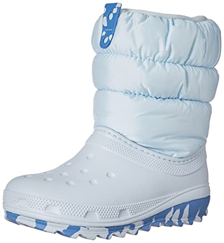 Crocs Unisex Kinder Classic Neo Puff Boot K Schneestiefel, Mineral Blue, 33/34 EU von Crocs