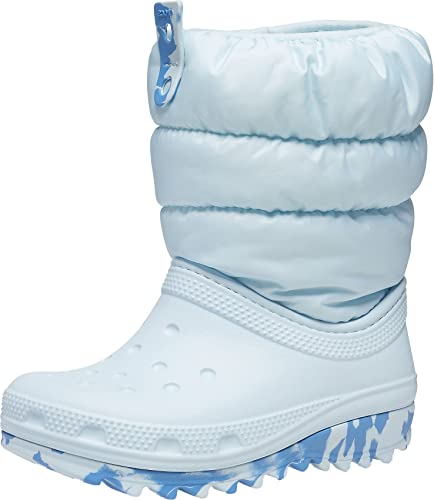 Crocs Unisex Kinder Classic Neo Puff Boot K Schneestiefel, Mineral Blue, 34/35 EU von Crocs