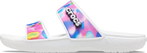Crocs Klassische Solar-Sandalen-Clogs für Damen und Herren, weiß/pink, 42/43 EU von Crocs