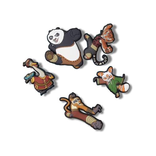 Crocs Unisex Kung Fu Panda 5 Pack Schuhanhänger, Multicolor von Crocs