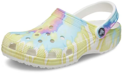 Crocs Classic Tie Dye Clogs, Zoccoli, Unisex-Erwachsene, Weiß/Multi, 37/38 EU von Crocs