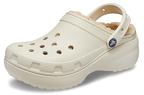 Crocs Classic Platform Lined Clog 34-35 EU Bone von Crocs