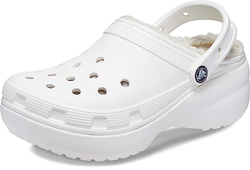 Crocs Women's Classic Platform Lined Clog 38-39 EU White von Crocs