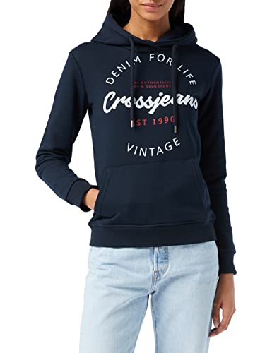 Cross Jeans Damen 65184 Sweatshirt, Navy, s von Cross