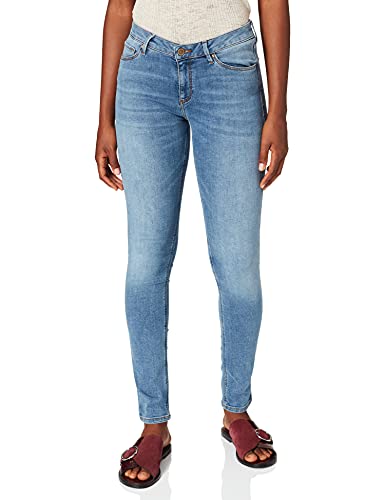 Cross Damen Alan Skinny Jeans, Blau (Mid Blue Used 123), 28W / 34L EU von Cross