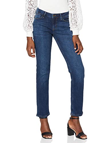 Cross Jeans Damen Rose Straight Jeans, Blau (Dark Blue Used 057), W33/L30 (Herstellergröße: 33/30) von Cross