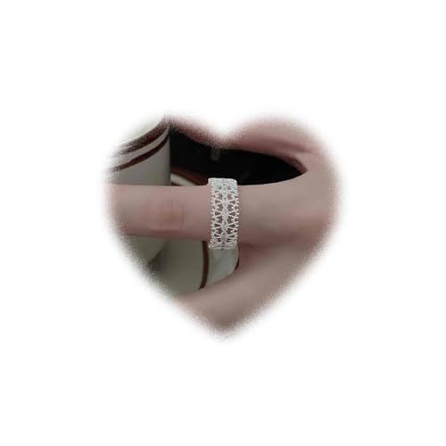 Crymystal Bohemian Kristall Ring ausgehöhlte Spitze Ring Persönlichkeit Knopfleiste Ring Kristall Spitze Knöchel Ring Ornamente Schmuck für Frauen und Mädchen von Crymystal