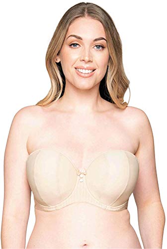 Curvy Kate Damen BH Luxe Strapless BH , Beige (Biscotti) , 80H (Herstellergröße: 36FF) von Curvy Kate