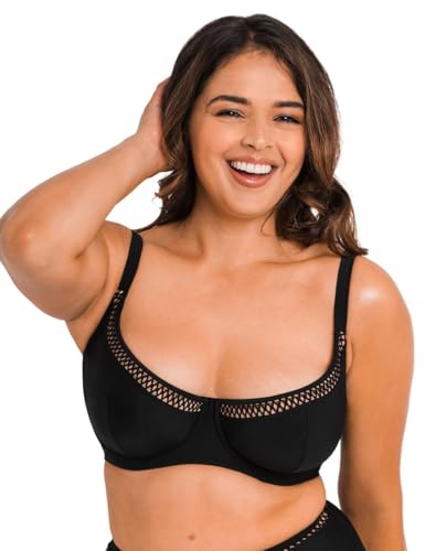 Curvy Kate Damen Erstklassiges Balconette-Bikinioberteil Bikini, Blickdicht, Schwarz, 90E von Curvy Kate