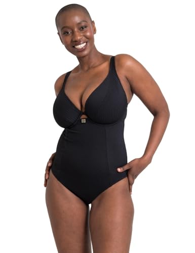 Curvy Kate Damen Jet Set Multiway Plunge Swimsuit Badeanzug, Blickdicht, Schwarz, 90K Curvy Kate Damen Jet Set Multiway Plunge Swimsuit Badeanzug, Blickdicht, Schwarz, 90K von Curvy Kate