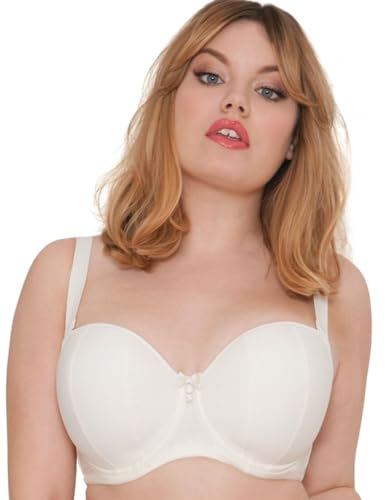 Curvy Kate Damen Luxuriöser trägerloser Alltags-BH, Undurchsichtige, Off-White (elfenbeinfarben), 75HH von Curvy Kate