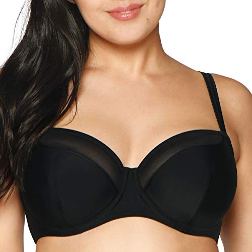 Curvy Kate Damen Sheer Class Bikinioberteil, Schwarz (Black Black), 70E (Herstellergröße: 32DD) von Curvy Kate