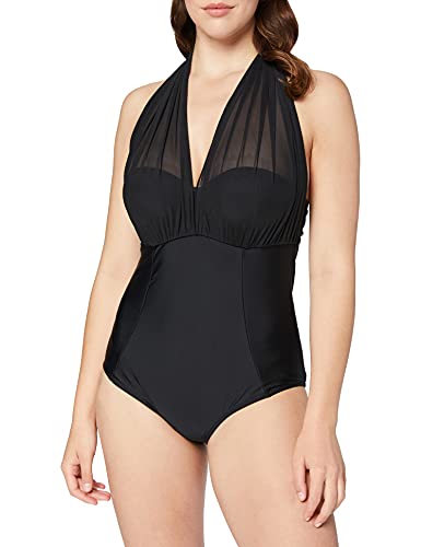 Curvy Kate Damen Wrapsody Einteiler, (Black Black), 80H (Herstellergröße: 36FF) von Curvy Kate