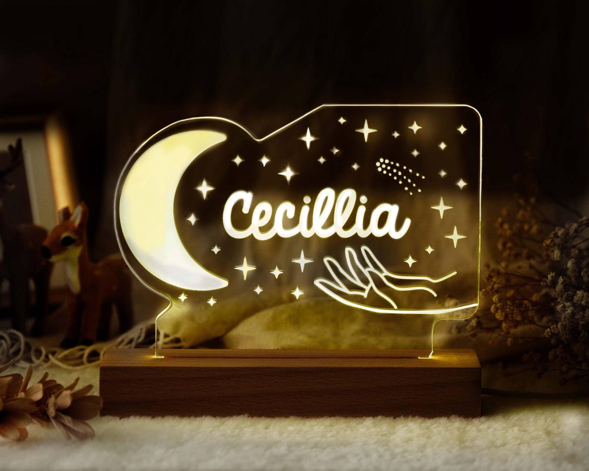Benutzerdefinierte Name Nachtlicht Ostertag Geschenke Für Kinder, Led Mond Und Stern Dekor Zeichen, Leuchtschild, Personalisierte Baby Jungen Mädchen Benutzerdefinierte Name Nachtlicht Ostertag Geschenke Für Kinder, Led Mond Und Stern Dekor Zeichen, Leuchtschild, Personalisierte Baby Jungen Mädchen von CustomHappinessShop