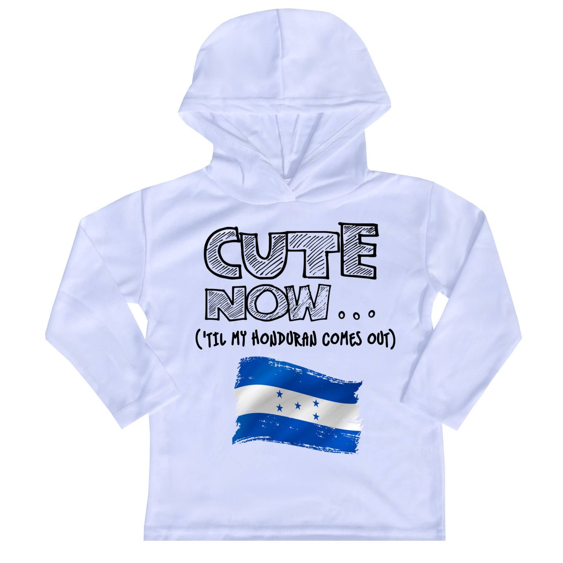 Kapuzen Langarm Honduras Flagge Kleinkind T-Shirt Cute Now... | 'til My Honduran Kommt Heraus Geschenk Pride Kinder Weiß Shirt 2T-8T von CuteNowBabyGear