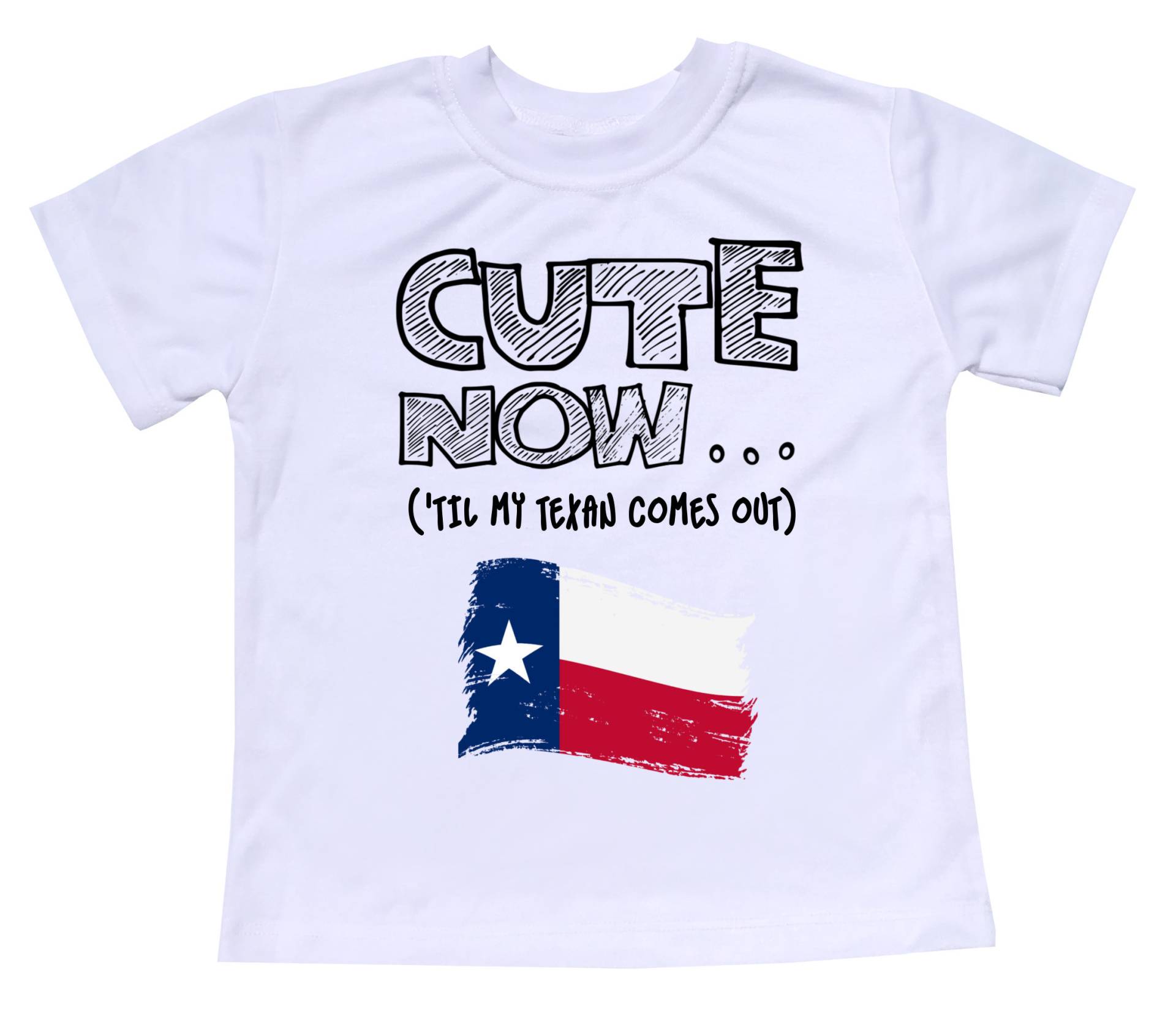 Kleinkind Texas State Flagge T-Shirt Cute Now ... | 'til My Texan Comes Out Geschenk Stolz Kinder Weißes Shirt Auswahl 2T-8T Universität Austin von CuteNowBabyGear