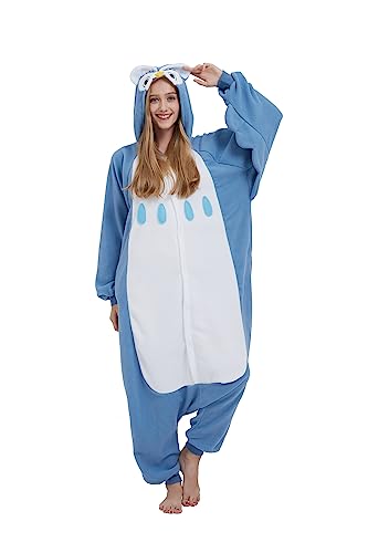 CuteOn Erwachsene Tier Jumpsuits Partei Pyjamas Dame Halloween Onesie Cartoon Performance Kostüme Pyjama Herren Loungewear-Eule-L von CuteOn