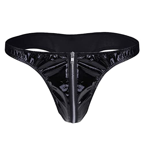 Cvanxluy Herren Tanga, Leder Sexy XXL String Tanga String Offen Rot Lustig Tanga Jockstrap Ultra Dünn Extrem Thong Herren-Strings von Cvanxluy