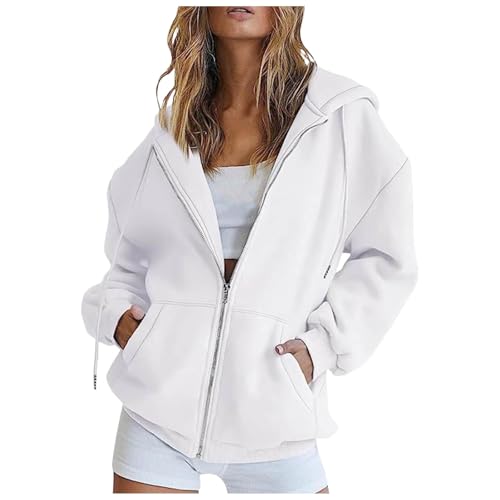 fleece jacke damen, Sweatjacke Damen Hoodie Sportjacke Zipper Sweatshirtjacke Pullover Oberteile Kapuzenjacke Lang Sweatshirt Kapuzenpullover Kapuze Langarm Sport Style mit Reißverschluss Oversize L fleece jacke damen, Sweatjacke Damen Hoodie Sportjacke Zipper Sweatshirtjacke Pullover Oberteile Kapuzenjacke Lang Sweatshirt Kapuzenpullover Kapuze Langarm Sport Style mit Reißverschluss Oversize L von Cvanxluy
