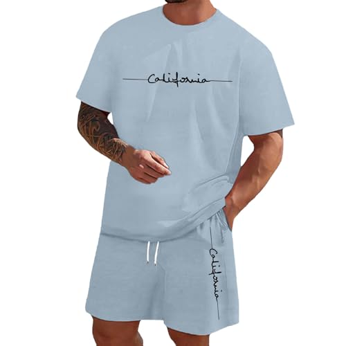 herren trainingshose, Sommer Outfit Herren Zweiteiler Kurzarm Atmungsaktive 2 Teiler Jogginganzug Strand Casual Tracksuit Freizeitanzug Shorts Und Tshirt Set Klamotten Bequem Kurz Trainingsanzug herren trainingshose, Sommer Outfit Herren Zweiteiler Kurzarm Atmungsaktive 2 Teiler Jogginganzug Strand Casual Tracksuit Freizeitanzug Shorts Und Tshirt Set Klamotten Bequem Kurz Trainingsanzug von Cvanxluy