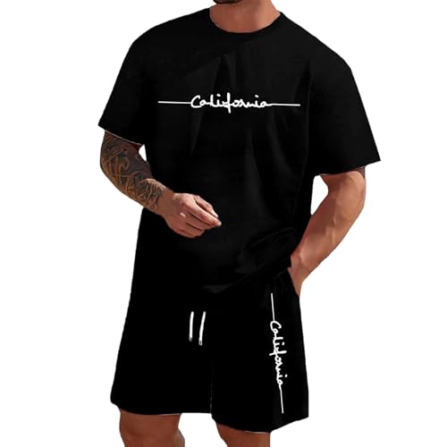 set herren sommer, Sommer Outfit Herren Zweiteiler Kurzarm Atmungsaktive 2 Teiler Jogginganzug Strand Casual Tracksuit Freizeitanzug Shorts Und Tshirt Set Klamotten Bequem Kurz Trainingsanzug set herren sommer, Sommer Outfit Herren Zweiteiler Kurzarm Atmungsaktive 2 Teiler Jogginganzug Strand Casual Tracksuit Freizeitanzug Shorts Und Tshirt Set Klamotten Bequem Kurz Trainingsanzug von Cvanxluy