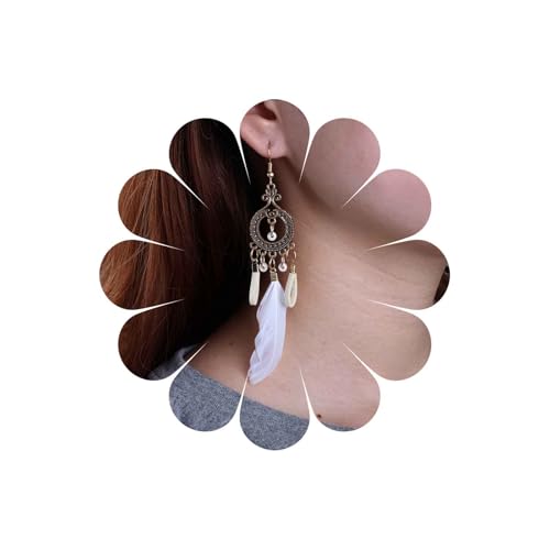Cybche Boho Weiße Feder Ohrringe Lange Quaste Stammes-Fransen Feder Tropfen Baumeln Ohrringe Haken Vintage Indischen Ethnischen Kronleuchter Westlichen Zigeuner Ohrring Böhmischen Schmuck Für Frauen Cybche Boho Weiße Feder Ohrringe Lange Quaste Stammes-Fransen Feder Tropfen Baumeln Ohrringe Haken Vintage Indischen Ethnischen Kronleuchter Westlichen Zigeuner Ohrring Böhmischen Schmuck Für Frauen von Cybche
