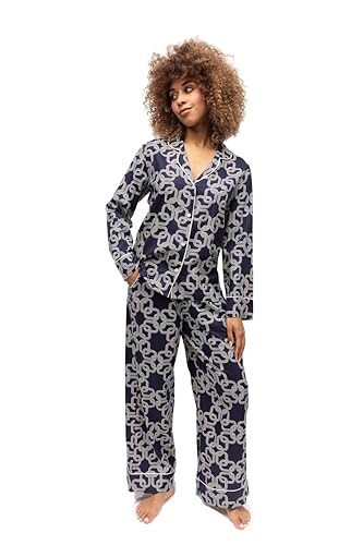 Cyberjammies Pyjama Avery 0075/0076, Marineblau / Weiß, marineblau, 40 von Cyberjammies