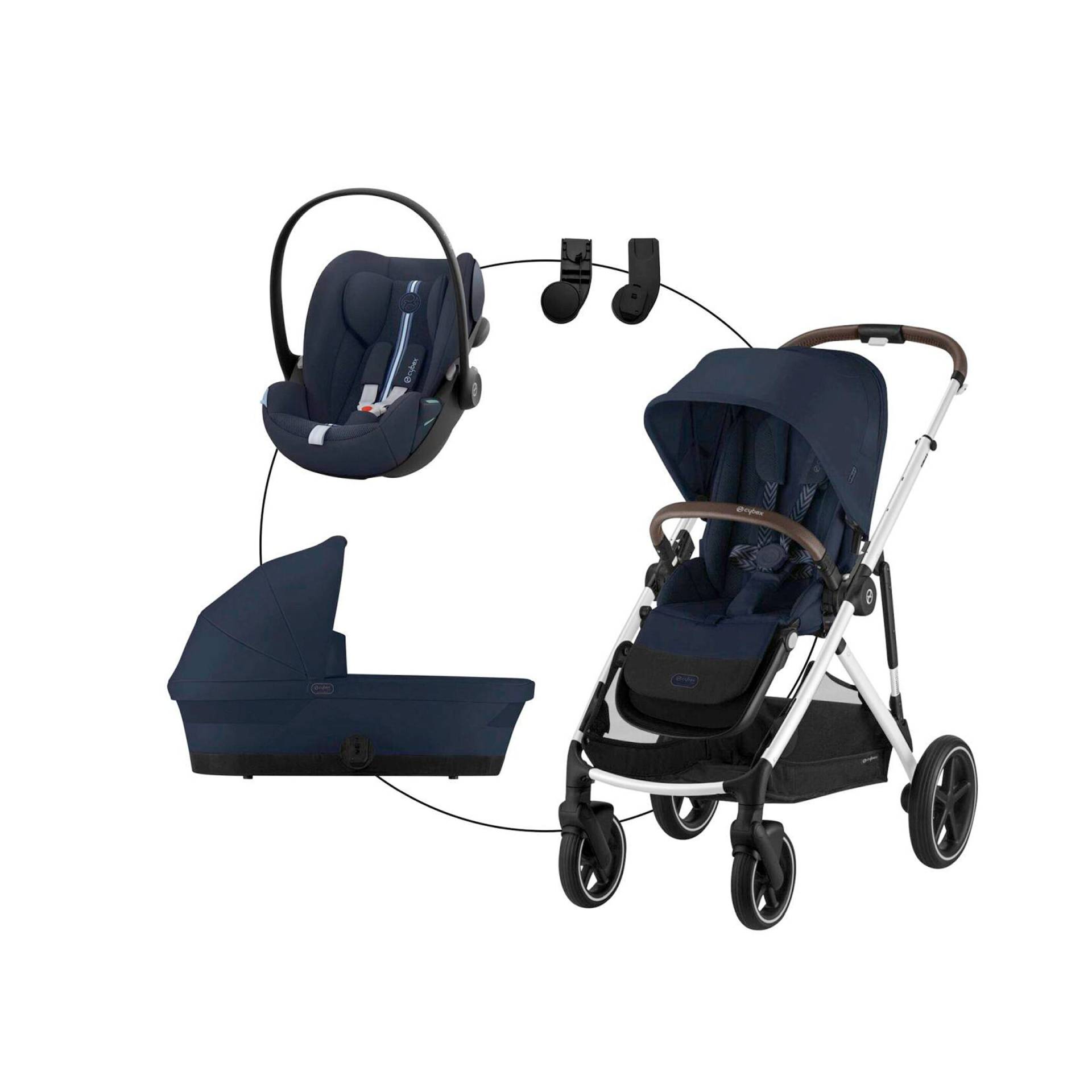 Cybex Gold Kombikinderwagen Gazelle S Trio-Set inkl. Babyschale Cloud G i-Size blau von Cybex