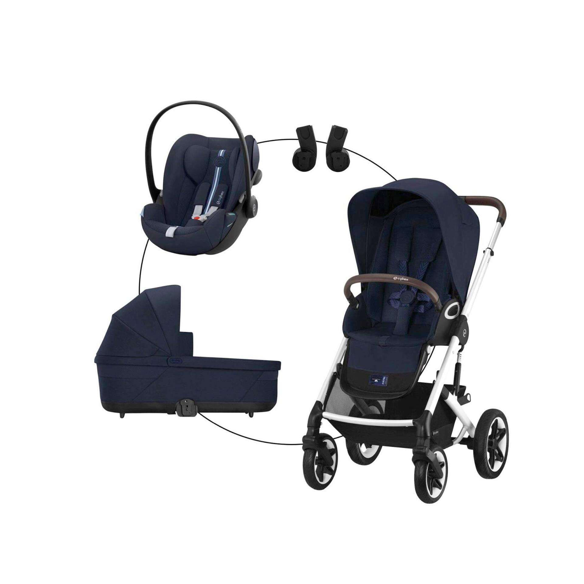 Cybex Gold Kombikinderwagen Talos S Lux Trio-Set inkl. Babyschale Cloud G i-Size blau von Cybex