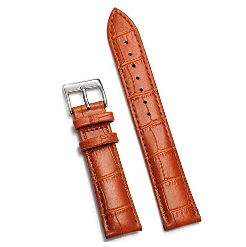 Uhrenarmband Leder weiches Handgelenk-Gurt-Armband 12/14/16/18/20/22/24mm Uhr Dornschliesse Typ 12, 24mm von Cycat