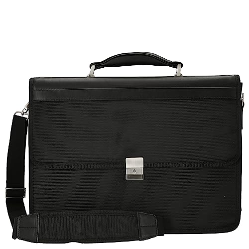 D&N Business Line Aktentasche, 43 cm, 22 Liter, Schwarz von D & N