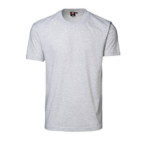 ID Herren Game T-Shirt, kurzärmlig, reguläre Passform (2XL) (Schnee meliert) von ID