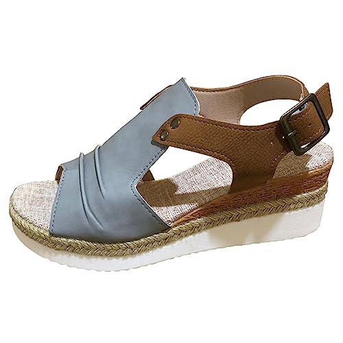 Damen Sandalen Sommer Offene Schuhe Sandalen mit Fußgewölbestütze Fußbett Bequeme Orthopädische Wandersandalen Sommer Sandalen Pantoletten Sexy Leichte Zehentrenner Damensandalen (b-Grey, 36) von DABASHAN