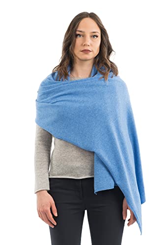 Dalle Piane Cashmere - Stola aus Kaschmir-Gemisch - Made in Italy - Damen, Farbe: Hellblau, Einheitsgröße von Dalle Piane Cashmere