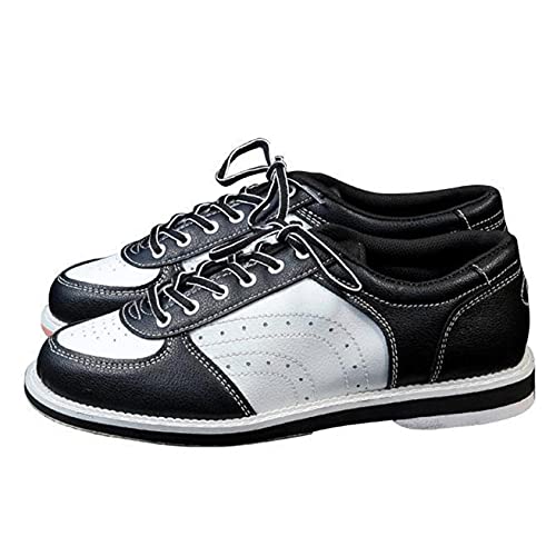 DAMANDO Bowling Schuhe Für Männer, Bowling Fitness Sport Trainer Mit Schiebesohlen Casual Lawn Bowls Schuhe,Weiß,40 EU von DAMANDO