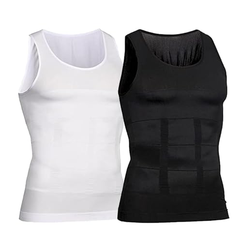 DAMYTION Shaperluv Tanktop 2.0, Shapewear Sport Top, Weste, Fett-Kompressionsshirt für Sport, Herren, Schlankheits-Tanktop, Sport-Tops, 2 Stück - 2, XXL von DAMYTION